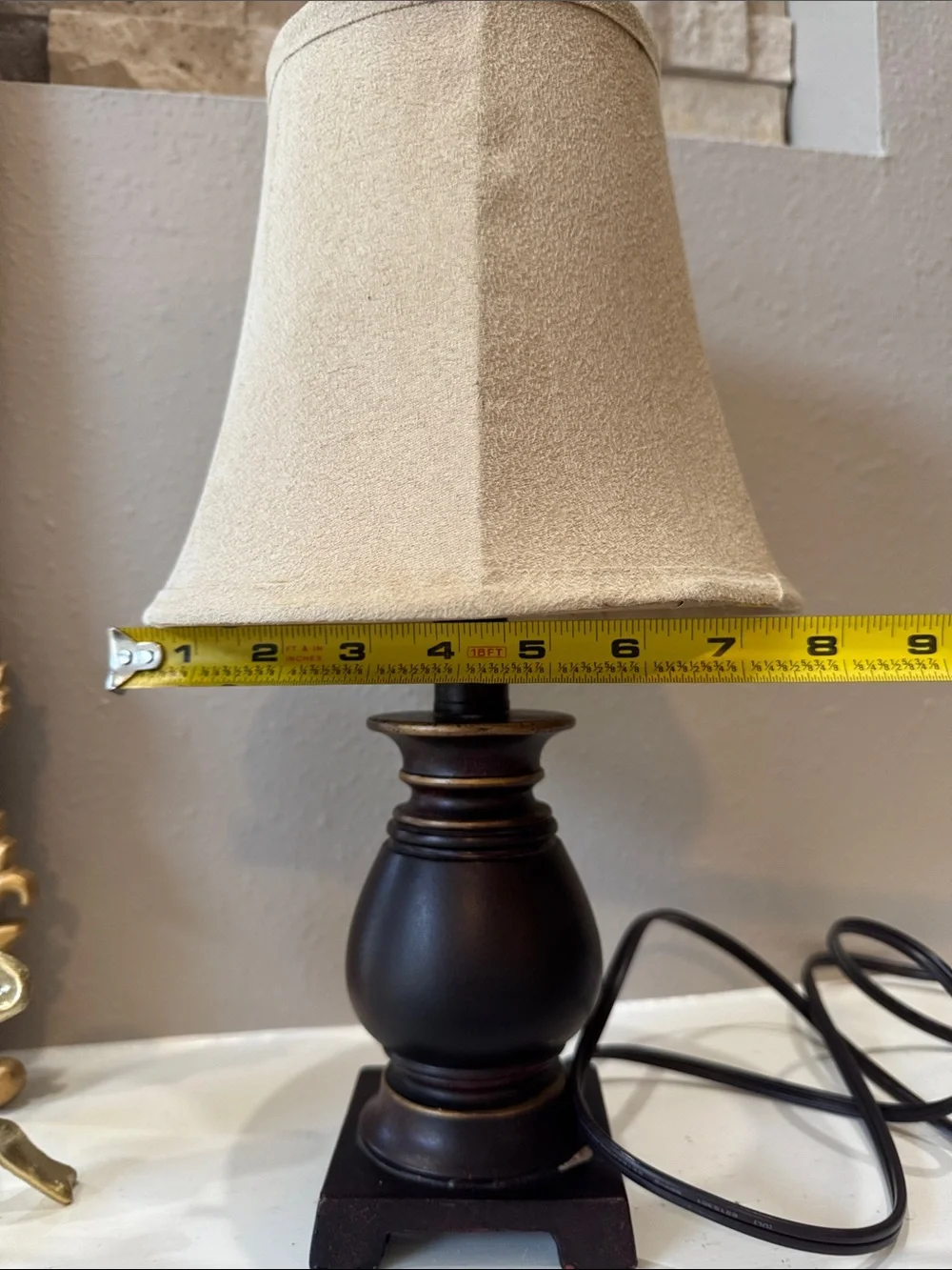 Classic Cream Table Lamp with Dark Base